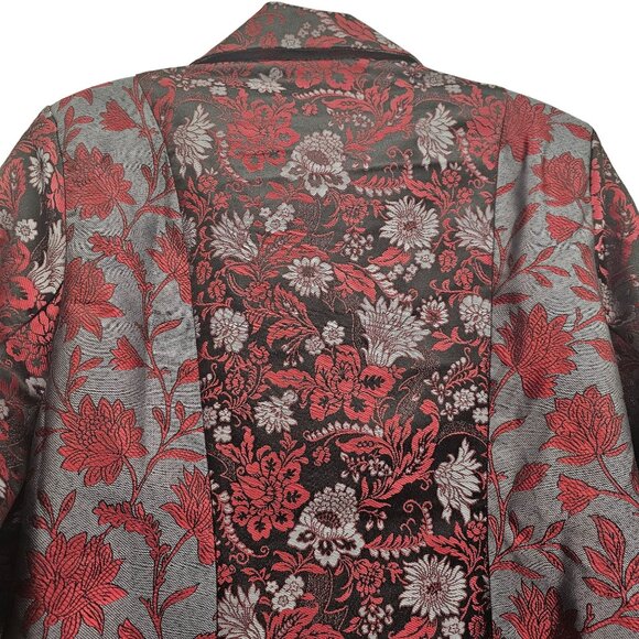 Guillaume Womens Floral Blazer Jacket Size L - Picture 5 of 10